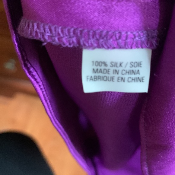 Elie Tahari Purple Silk Dress Size 6. - Picture 4 of 4